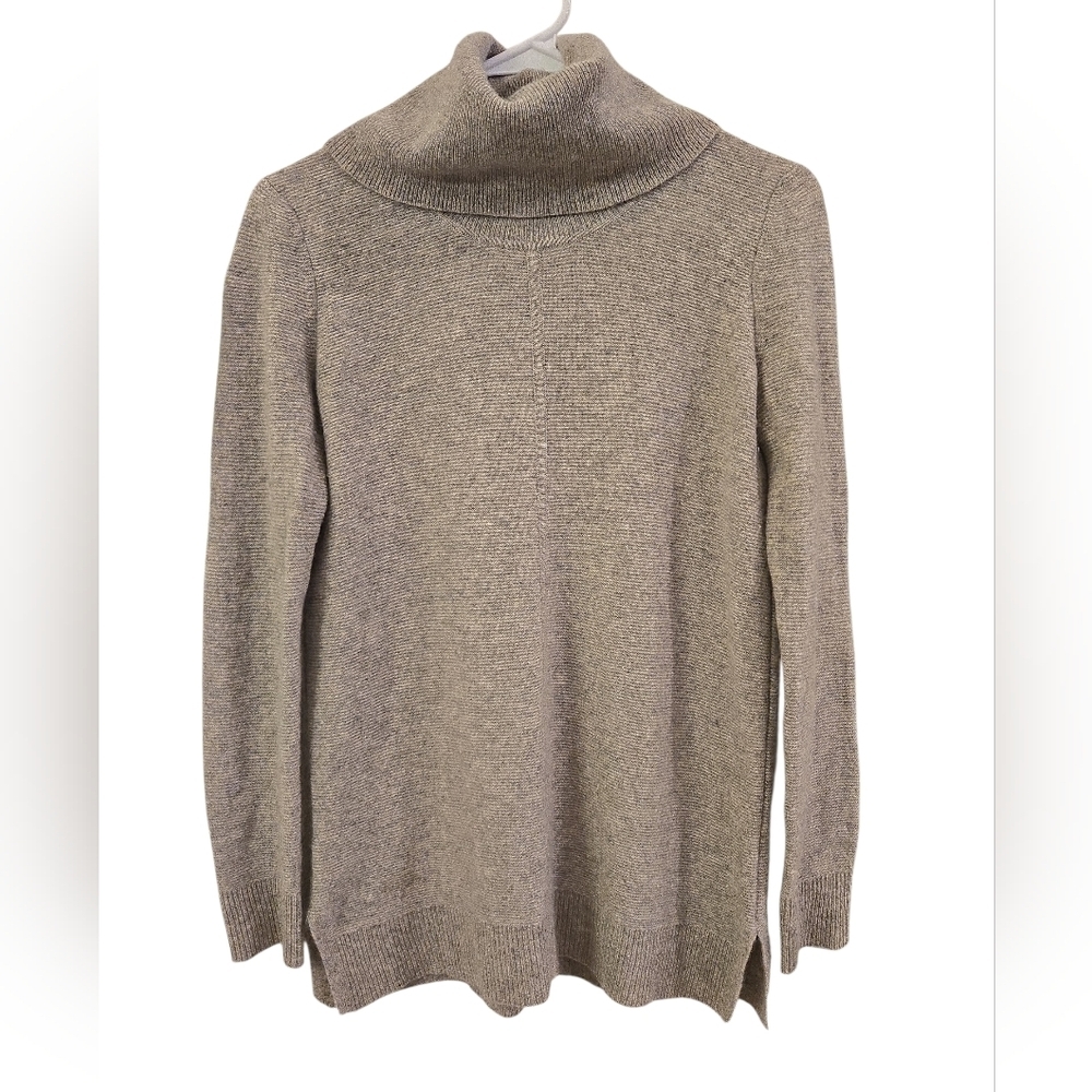 LAUREN RALPH LAUREN 100% CASHMERE EXCLUSIVE RIBBED COWL NECK SWEATER. SIZE S.